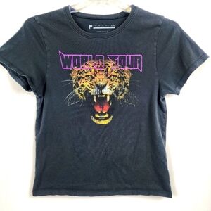 Prince Peter Collection World Tour Tiger Graphic Tee - Black Womens Size Medium